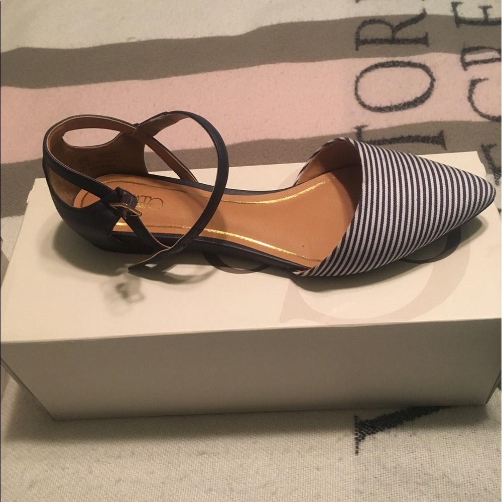 Navy And White Sandal