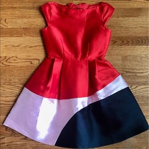 kate spade colorblock fit & flare dress