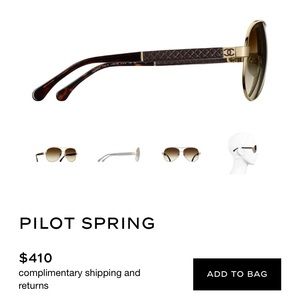 CHANEL "Pilot Spring" Aviator Sunglasses