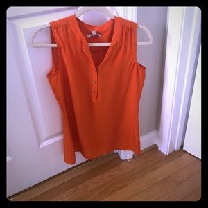 Orange tank top blouse