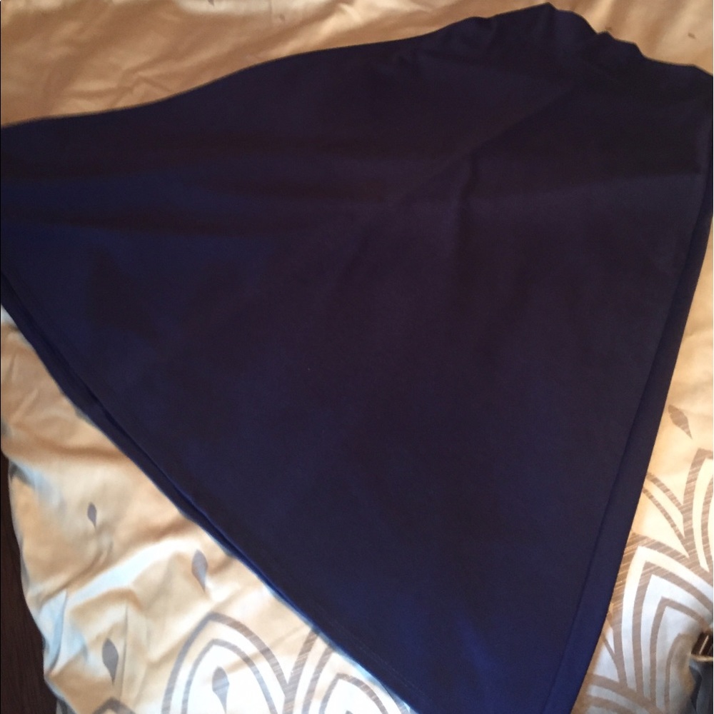 Black & Navy Blue Knit Maxi Skirt