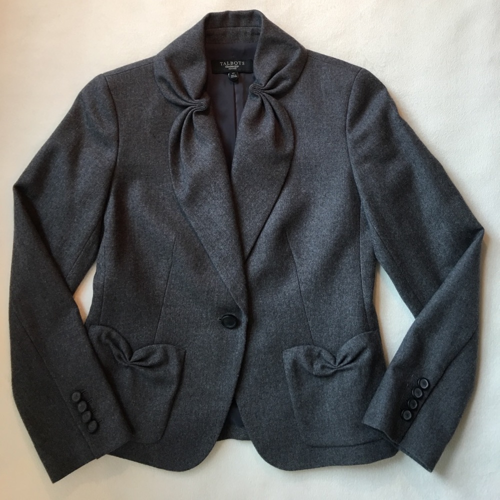 Talbots
New Grey 1 Button Blazer with Vent