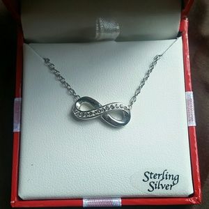 Sterling silver infinity necklace