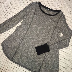 Gray long sleeve tee
