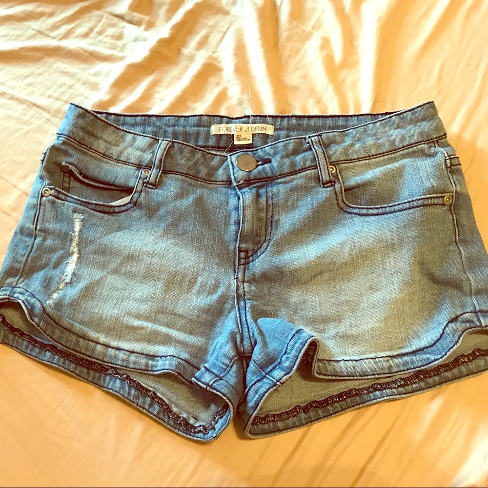 Denim shorts