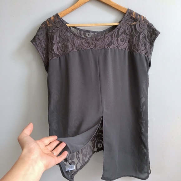Anthropologie Tops - 🔆 SALE Gray Lace Top Anthropologie Tops - 🔆 SALE Gray Lace Top