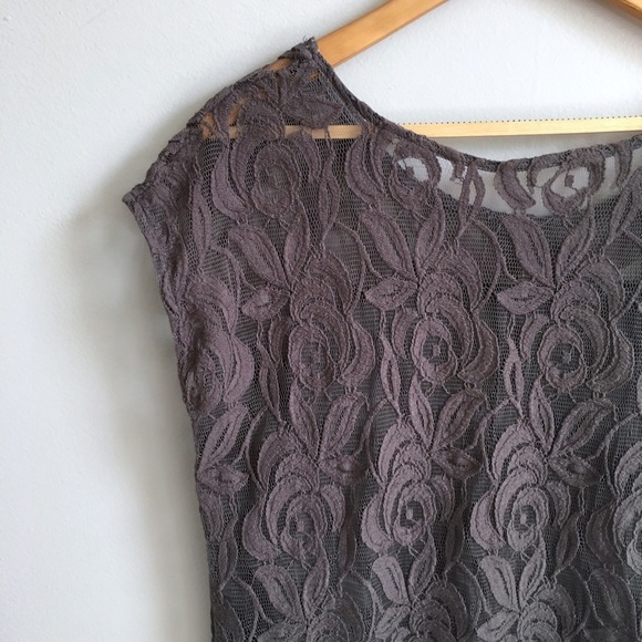Anthropologie Tops - 🔆 SALE Gray Lace Top Anthropologie Tops - 🔆 SALE Gray Lace Top