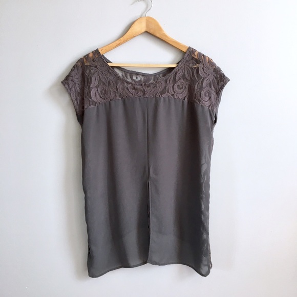 Anthropologie Tops - 🔆 SALE Gray Lace Top Anthropologie Tops - 🔆 SALE Gray Lace Top