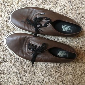 Men's Brown Leather Vans