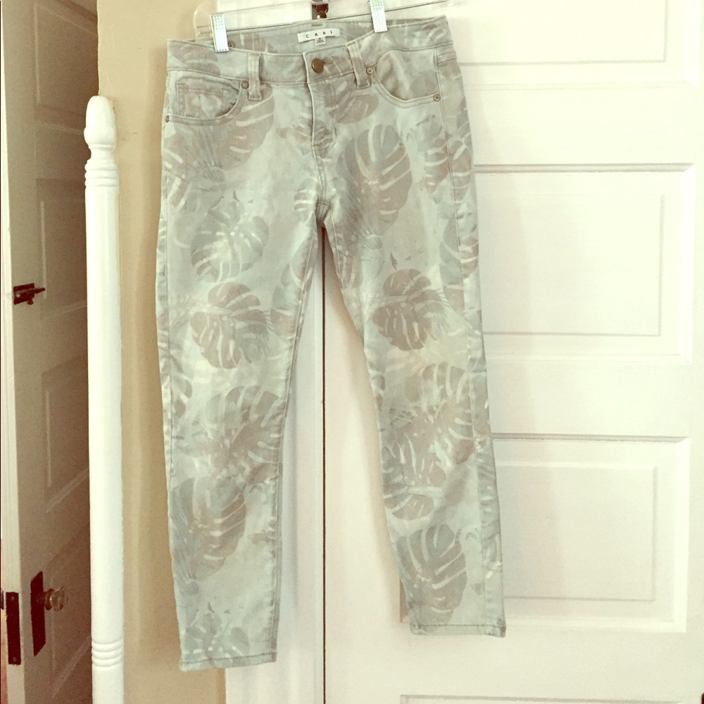 Camo cropped jeans