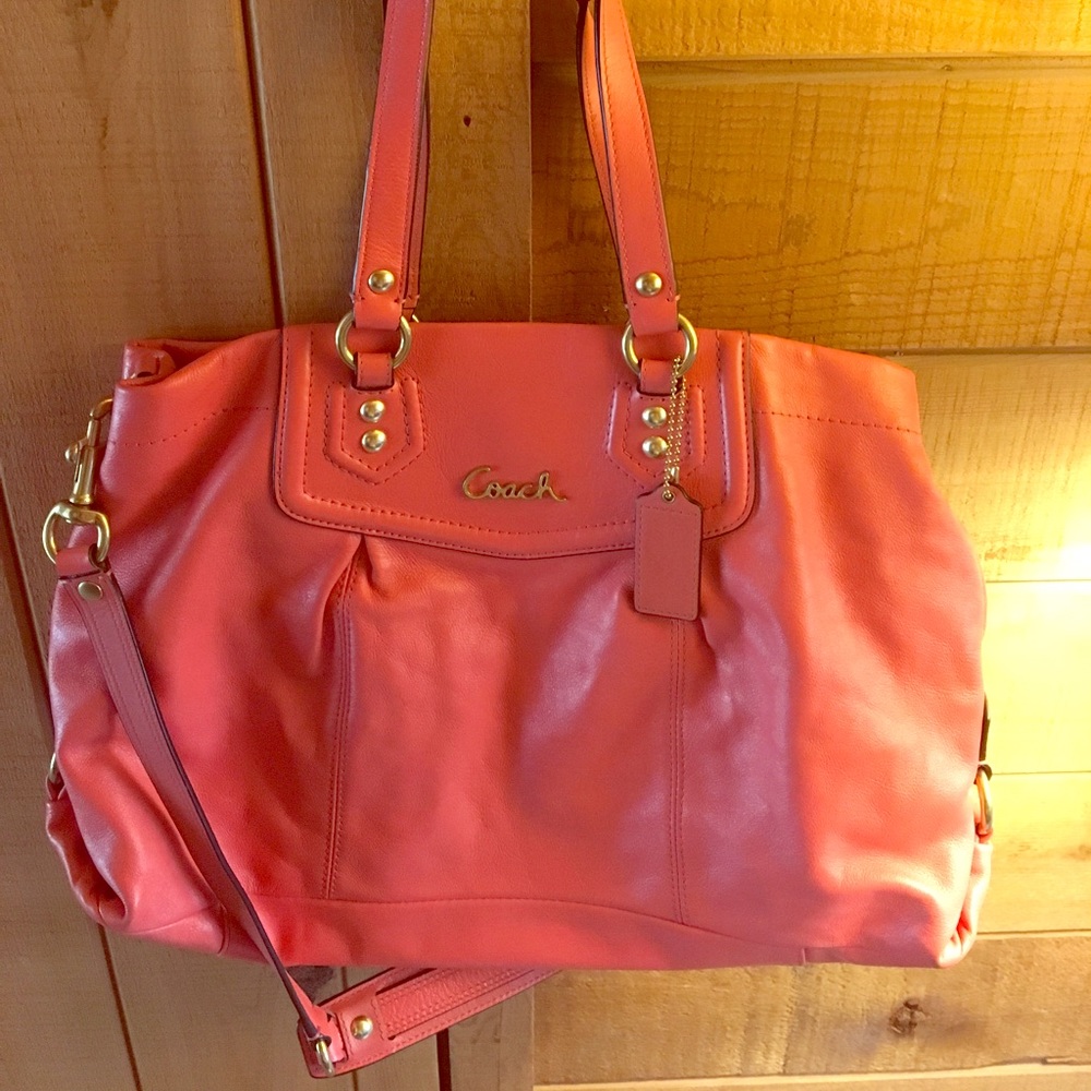 Coach Ashley Coral Satchel