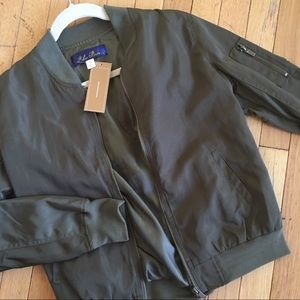 Silky Green Bomber Jacket