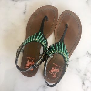 Sam Edelman turquoise tribal sandals