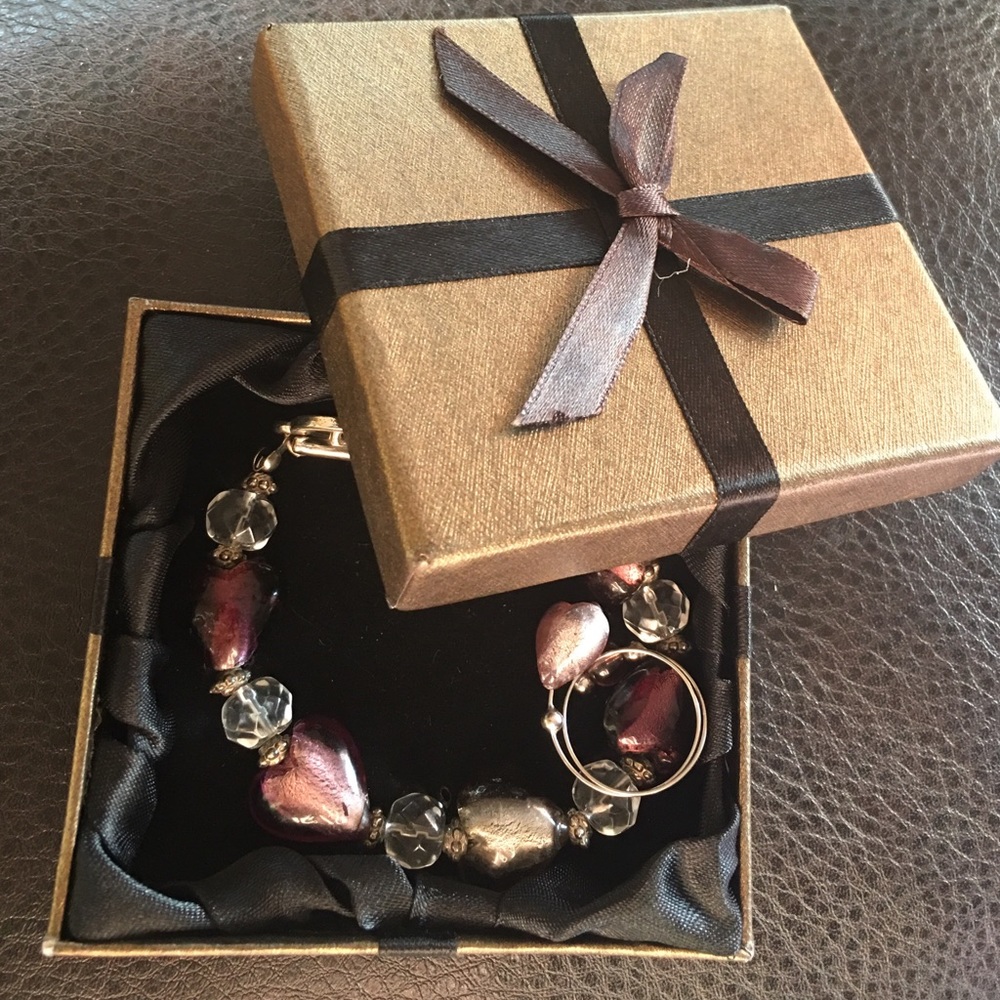 💖NIB Art Glass Bracelet Set💖