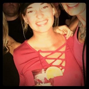 SOLD Lace-Up Hooded Top