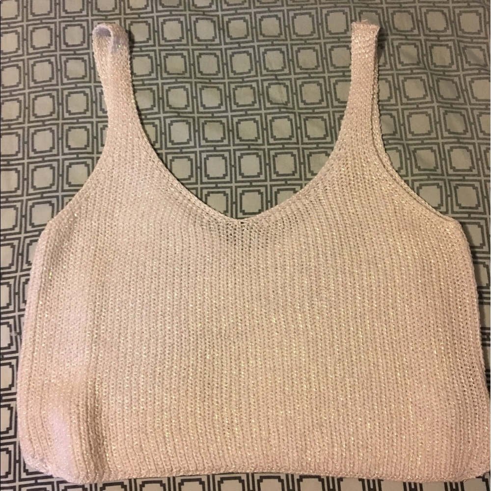 American Apparel Opal Iridescent Crop Top