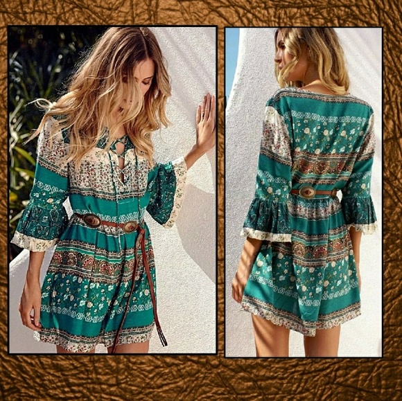 FLORAL BOHO DRESS - Picture 2 of 7