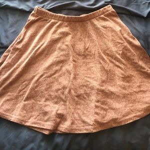 Pale red acid wash circle skirt