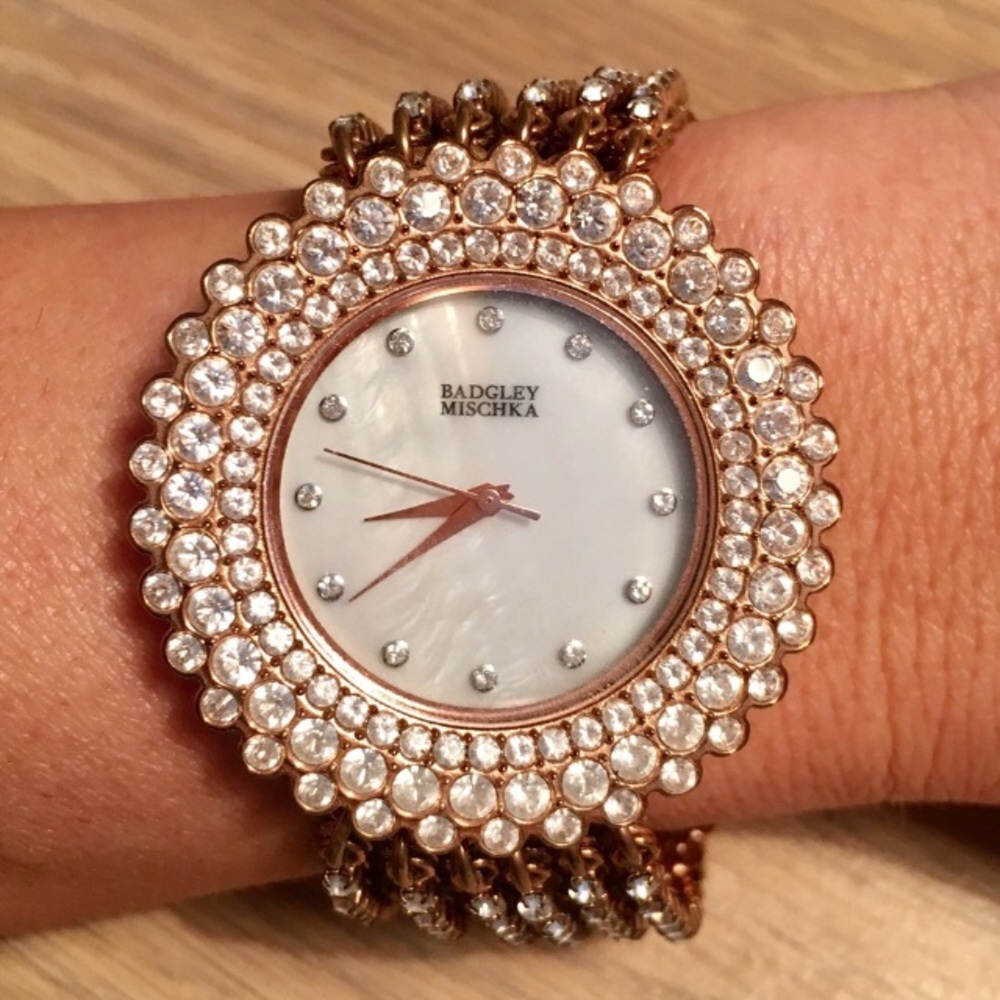 Badgley Mischka Swarovski Rosegold Watch