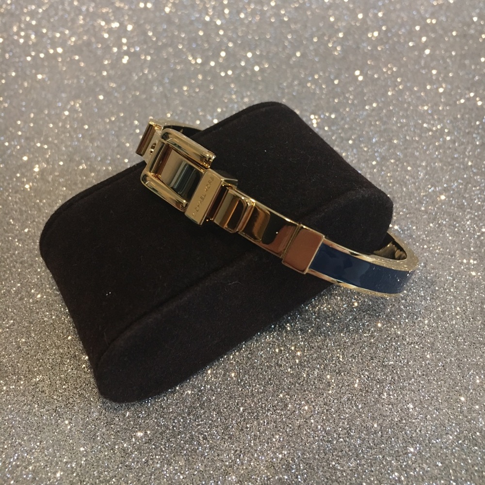 Michael Kors Navy and Gold Buckle Style Bracelet