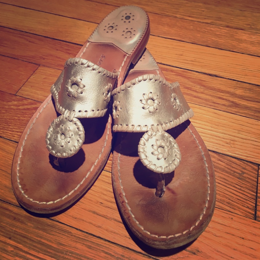 Jack roger gold flip flop