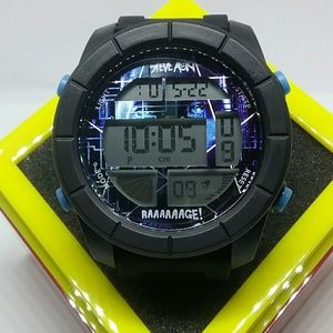 Super Star DJSteve Aoki Black Digital Wristwatch