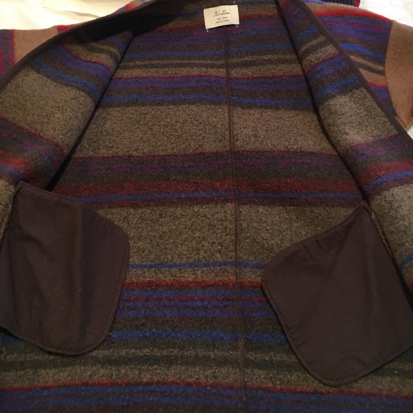 Hi-Line wool striped open sweater jacket - Picture 5 of 6