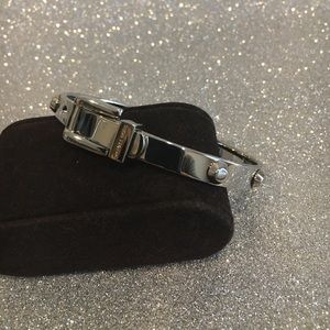 Michael Kors Astor Studded Silver Buckle Bracelet