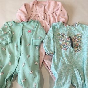 Carter's baby girl sleep n' play bundle