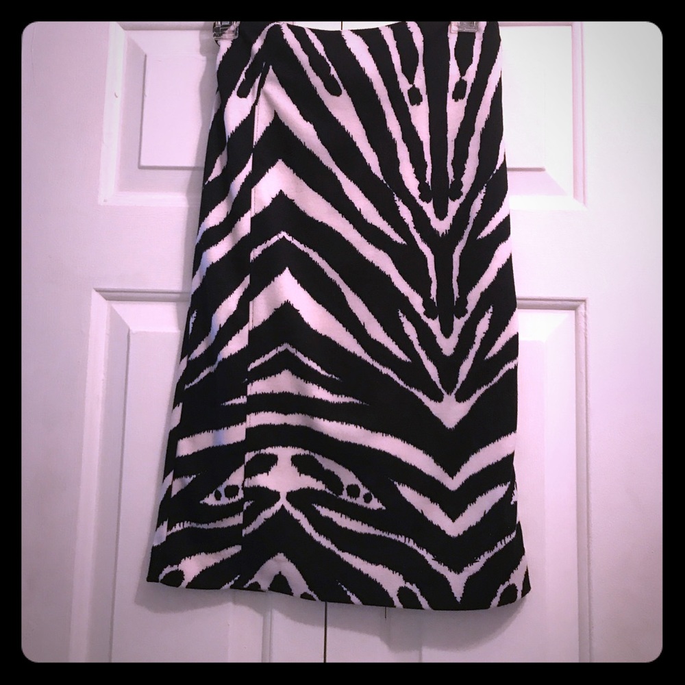 Zebra print pencil skirt