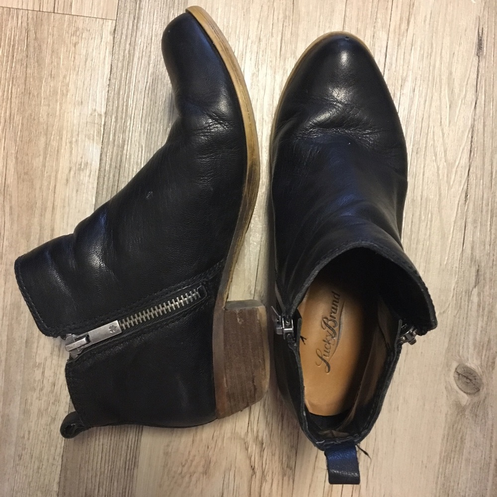 Lucky Brand black ankle boots