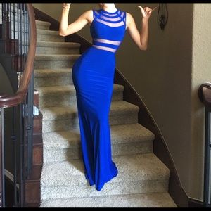 Royal blue prom dress