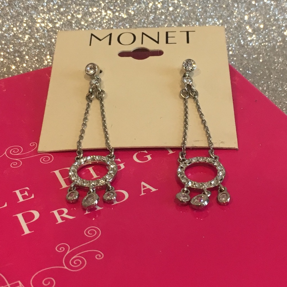 Monet Drop Dangle Circle Earrings