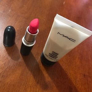 Authentic MAC lipstick + MAC Strobe Cream