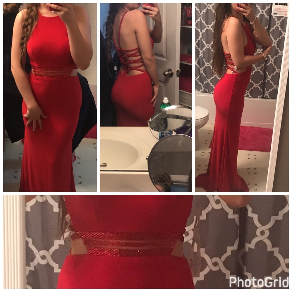 Ellie Wilde Red Prom dress