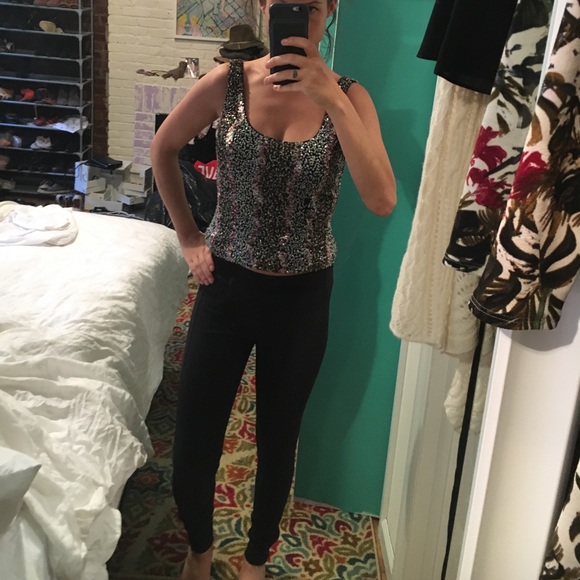 Chetta Rainbow sequen crop tank - Picture 3 of 5