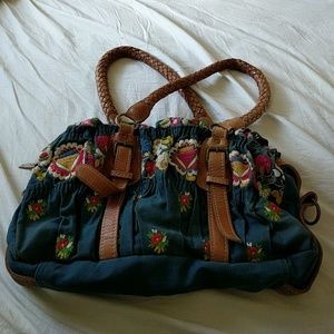 Spring-time Embroidered Anthropologie bag