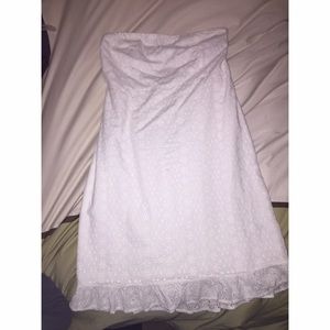 Old Navy white eyelet strapless dress