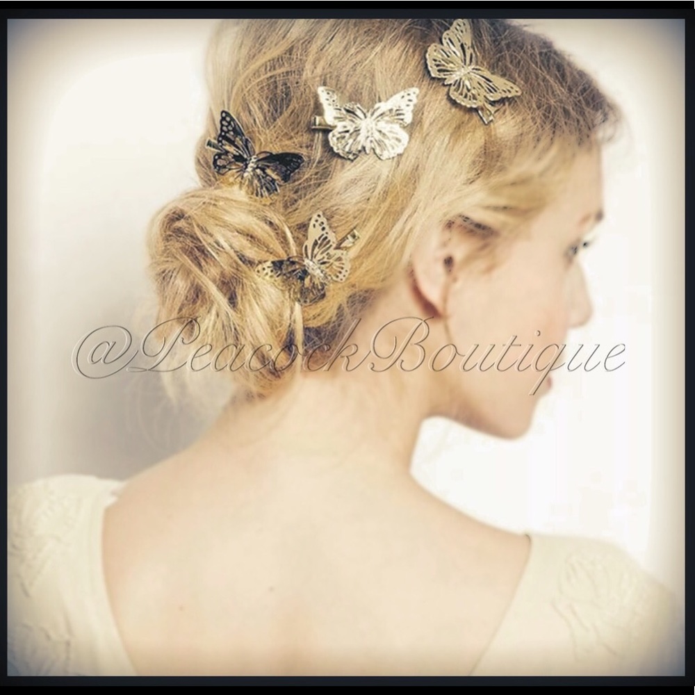 BUTTERFLY 🦋 BOHO HAIR CLIPS 2PC SET