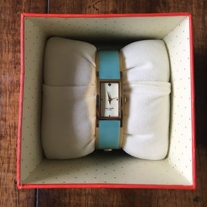 Kate Spade light blue and gold watch