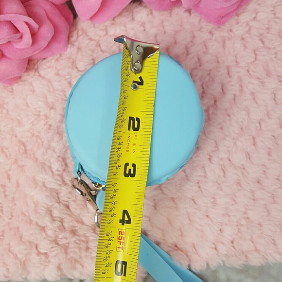 !SALE! Blue Macaroon Cookie Coin Purse Wristlet - Picture 5 of 7