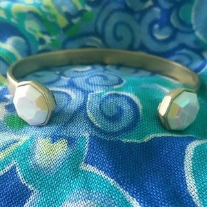 Loren Hope Octavia Cuff In White Iridescent