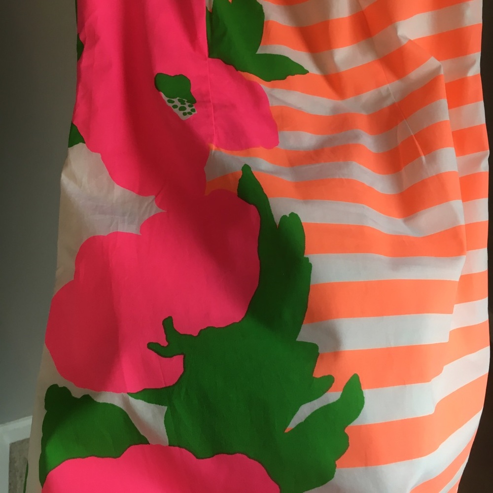 Lilly Pulitzer Neon Striped & Floral Dress Size 0 - Picture 3 of 4