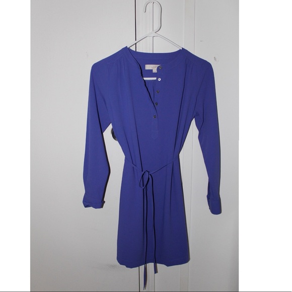 Blue Long Sleeve Dress - Picture 1 of 4