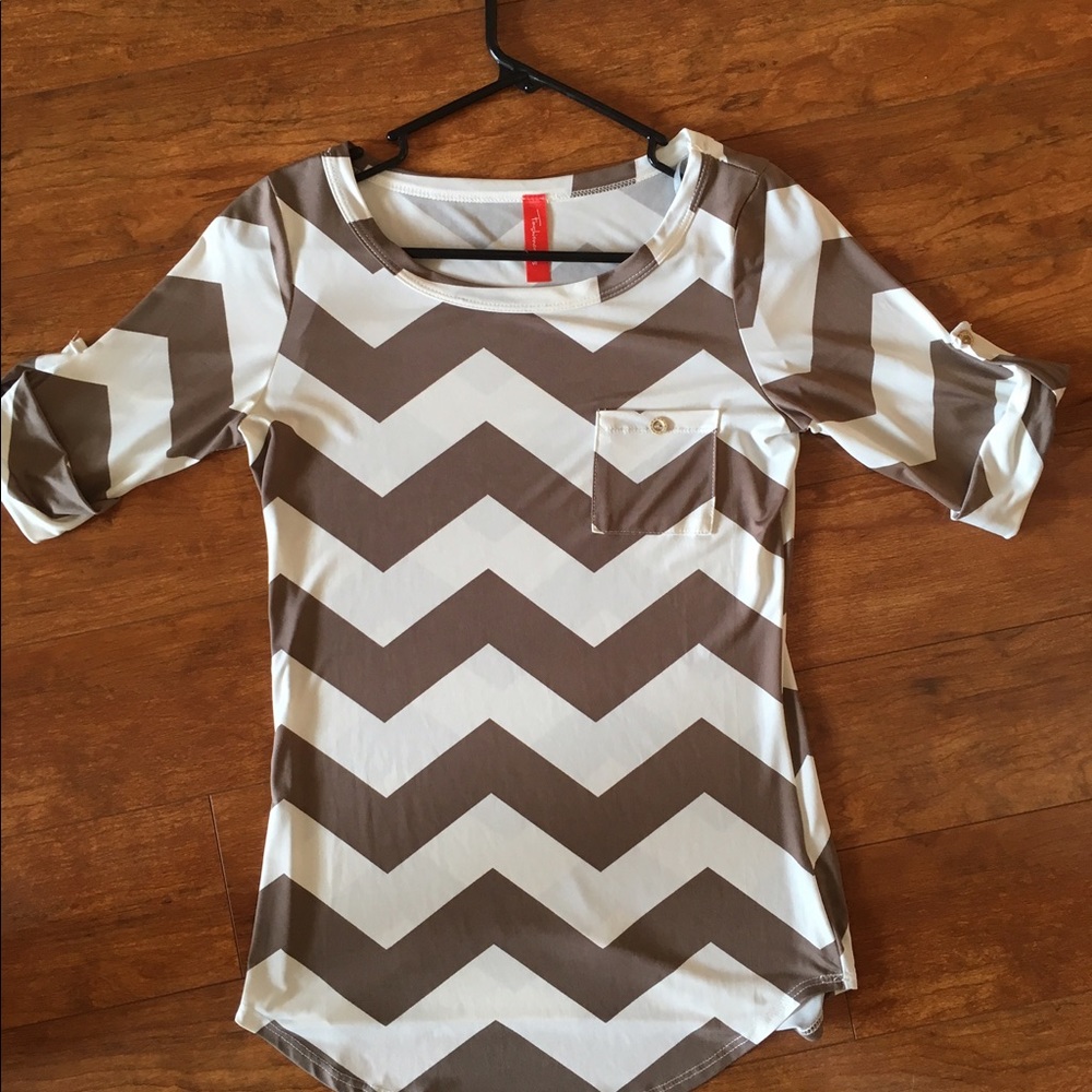 Pink Lily Boutique Chevron Shirt