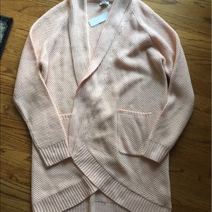 Blush long cardigan with pockets