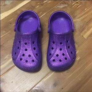 Sparkling puprle crocs 1