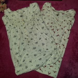 SET OF TWO-Croft & Barrow Cotton Gowns