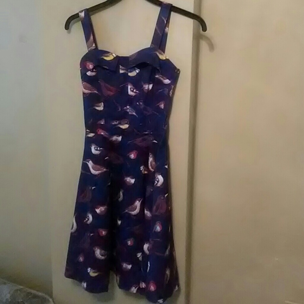 Dress with bird design