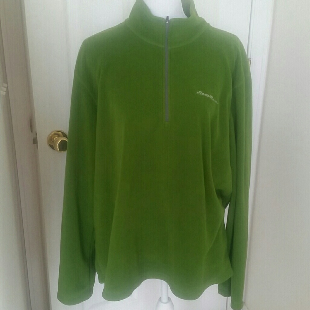 Eddie Bauer men's green fleece jacket or pull over